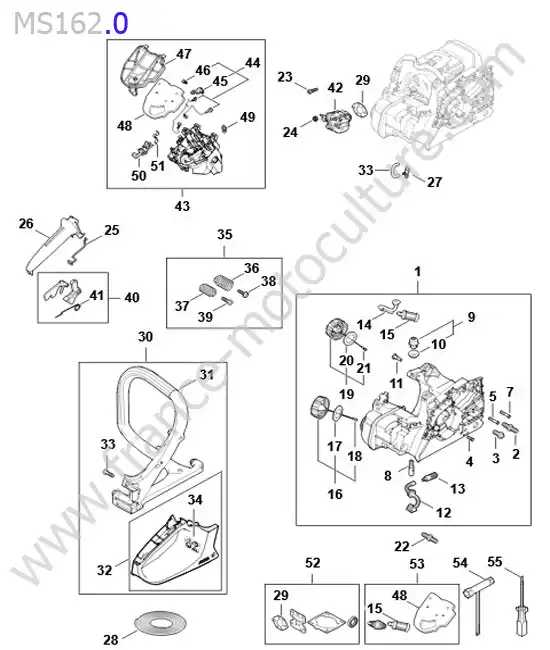 Carter moteur STIHL MS162-3