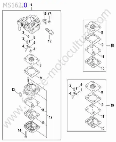 STIHL - MS162-3 : Carburateur 1148/01