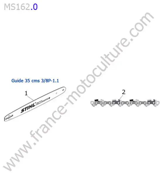 Guide / chaine STIHL MS162-3