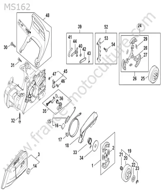 Embrayage STIHL MS162
