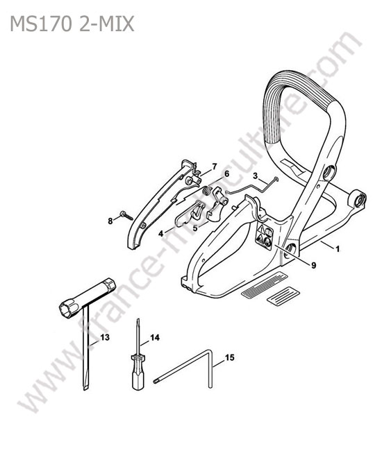 Poignee STIHL MS170-2MIX
