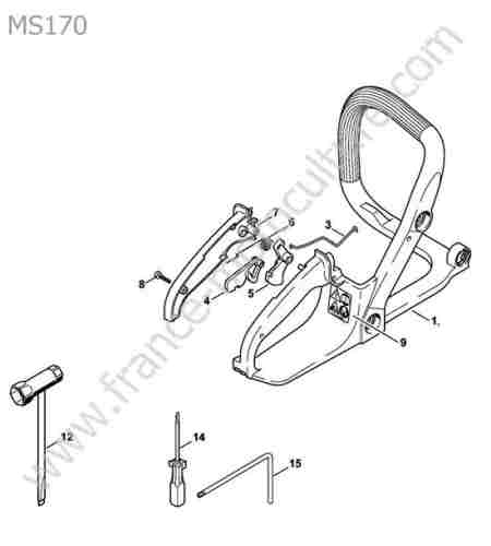 STIHL - MS170 : Poignee