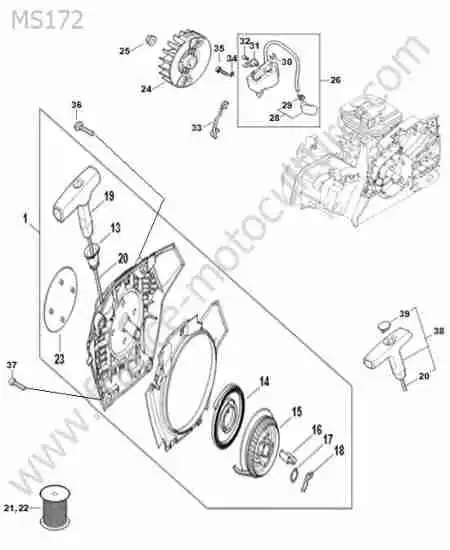 STIHL - MS172-1 : Lanceur / allumage