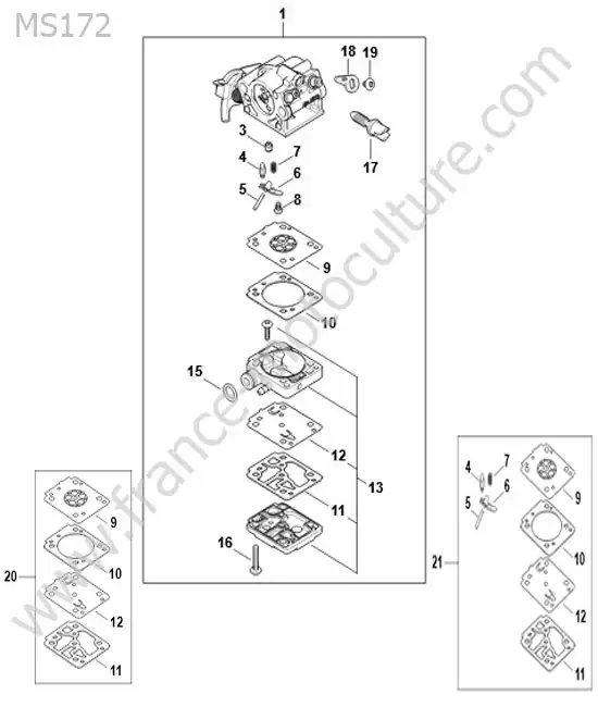 Carburateur 1148/21 STIHL MS172-1