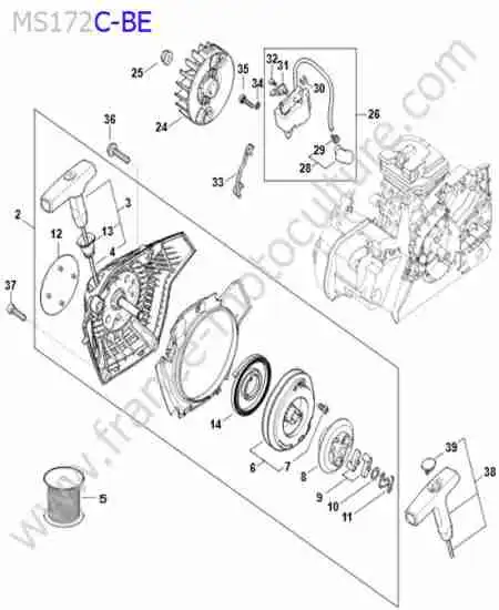STIHL - MS172-2 : Lanceur / allumage