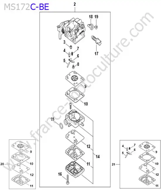 Carburateur 1143/23 STIHL MS172-2