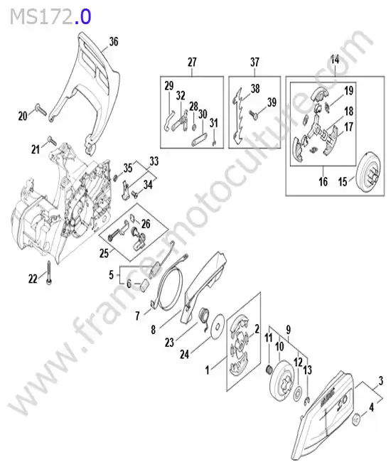 Embrayage / frein chaine STIHL MS172-3