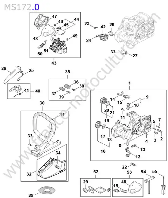 Carter moteur STIHL MS172-3