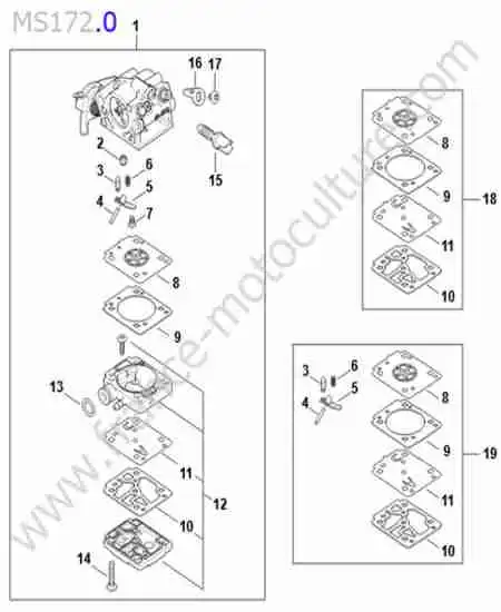 STIHL - MS172-3 : Carburateur 1148-21