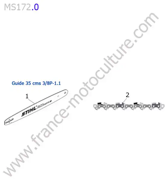 Guide / chaine STIHL MS172-3
