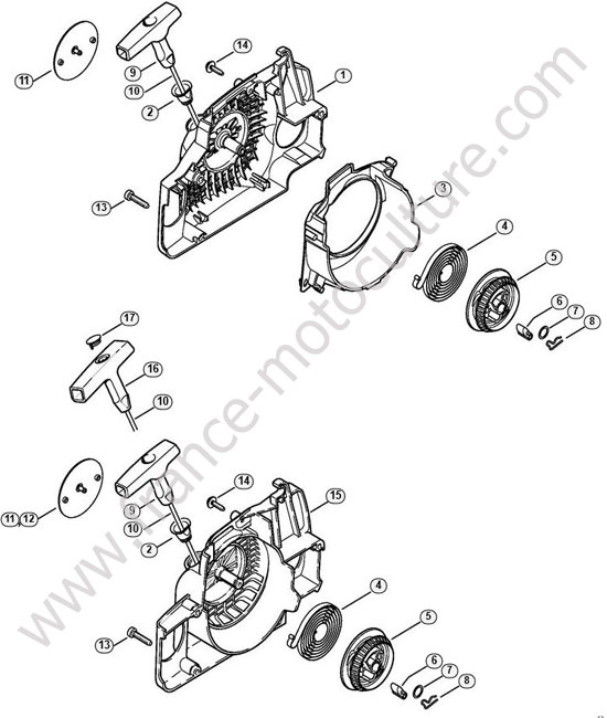 Ressort De Lanceur/démarreur Pour Tronçonneuse 45cc 4500, 52cc 5200, 58cc 5800 - Pièce D'origine