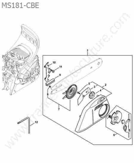 STIHL - MS181-CBE : Tendeur chaine