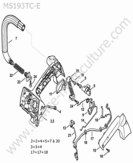 STIHL - MS193T-CE : Poignee