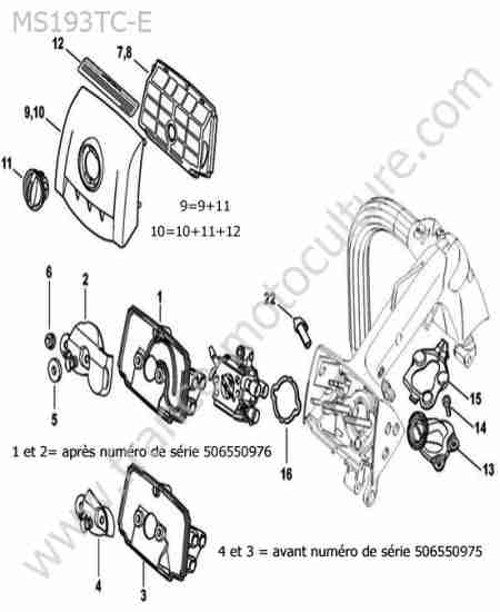 STIHL - MS193T-CE : Filtre air