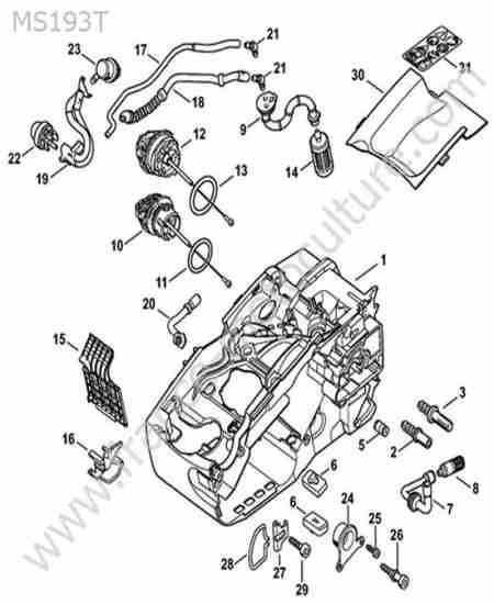 STIHL - MS193T : Reservoir