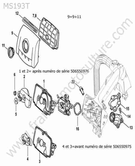 STIHL - MS193T : Filtre air