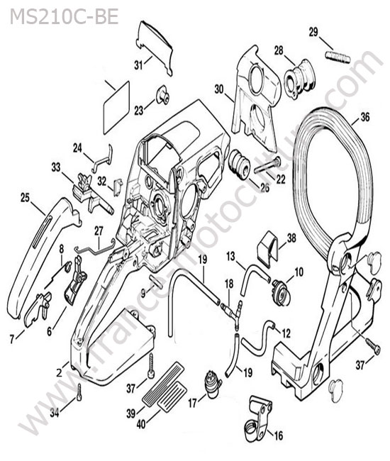 Carter poignee STIHL MS210-CBE