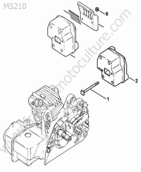STIHL - MS210 : Silencieux