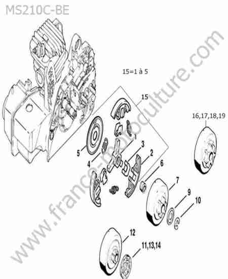 STIHL - MS210C-BE : Embrayage