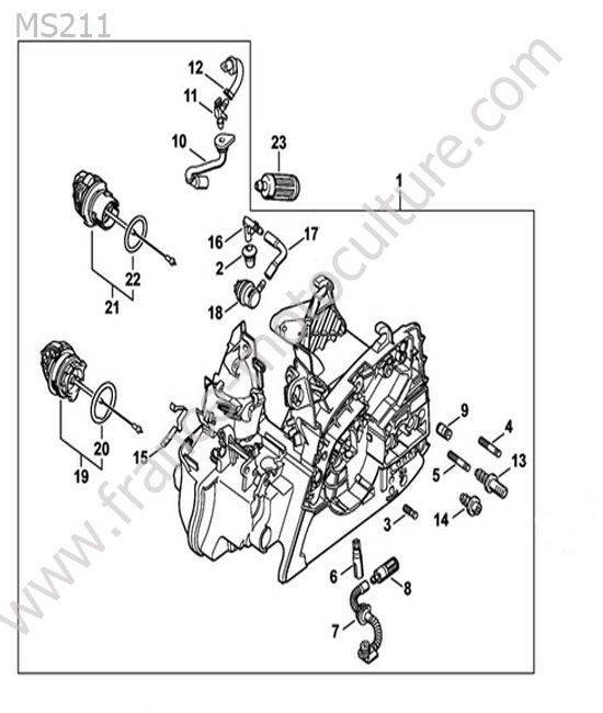 Carter moteur STIHL MS211