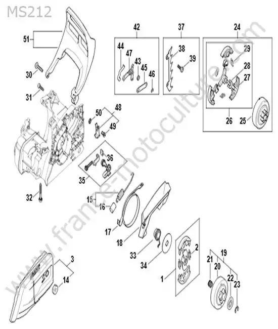Embrayage STIHL MS212-1