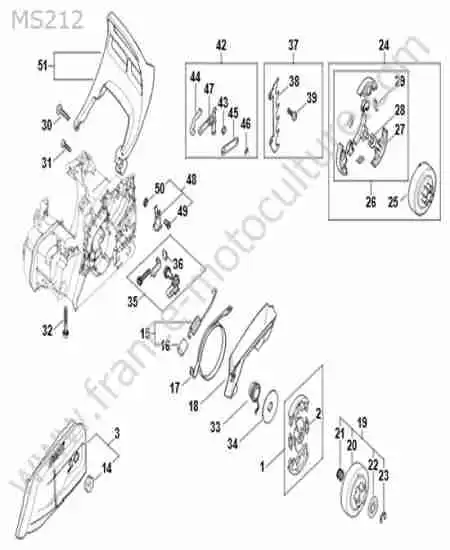 STIHL - MS212-1 : Embrayage