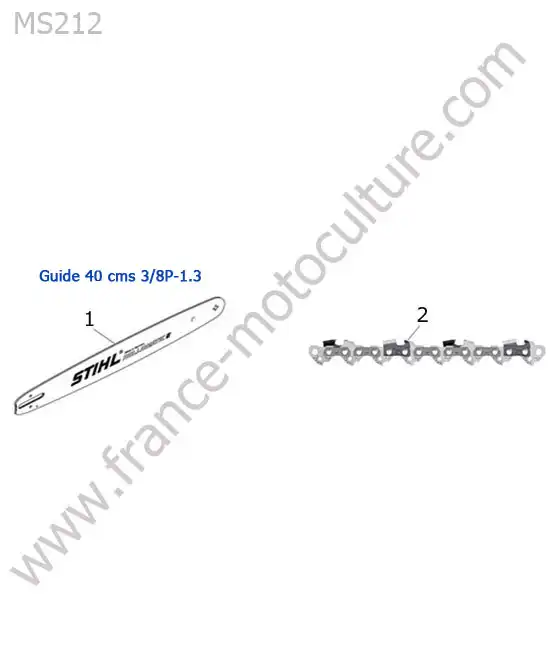 Guide / chaine STIHL MS212-1
