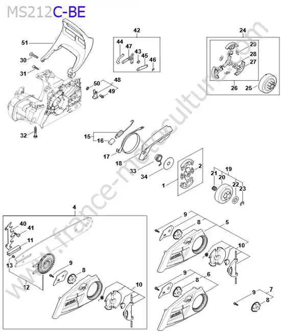Embrayage STIHL MS212-2