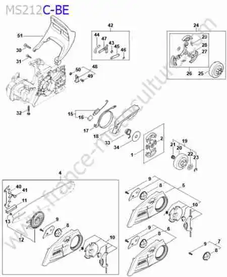 STIHL - MS212-2 : Embrayage