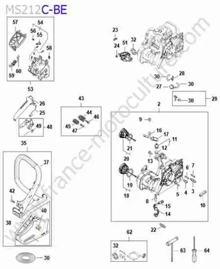 STIHL - MS212-2 : Carter moteur