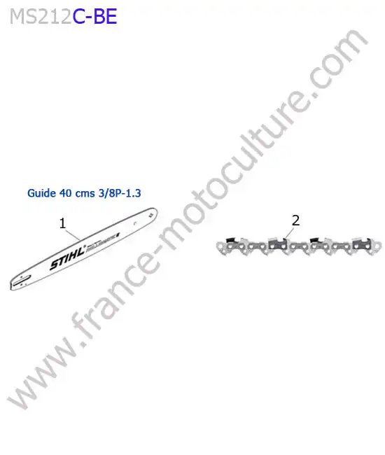 Guide / chaine STIHL MS212-2