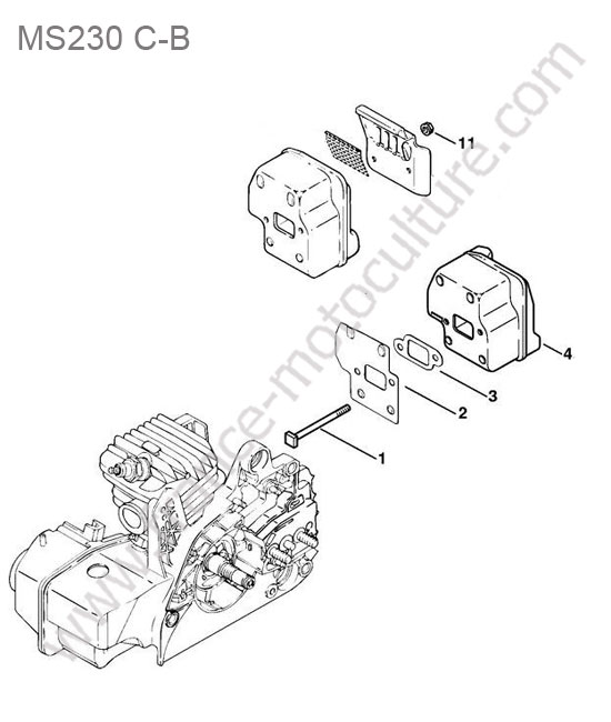 Silencieux STIHL MS230-CB