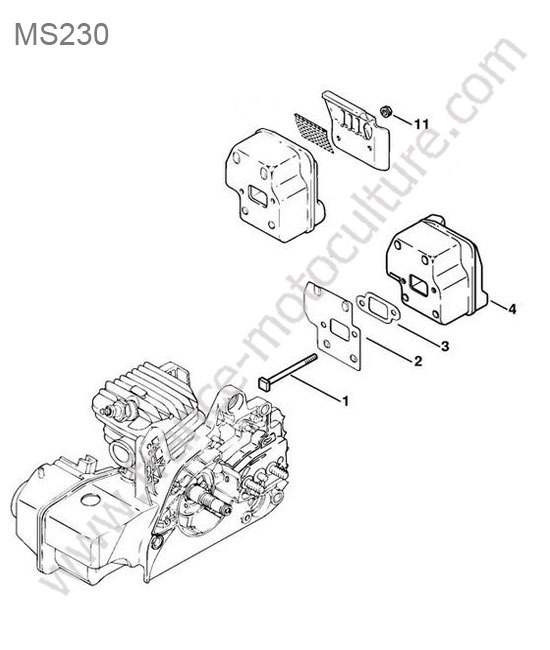 STIHL - MS230 : Silencieux