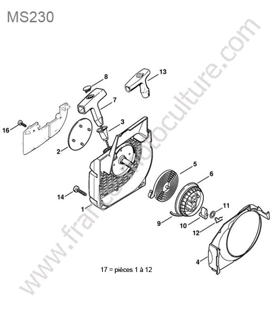 STIHL - MS230 : Lanceur