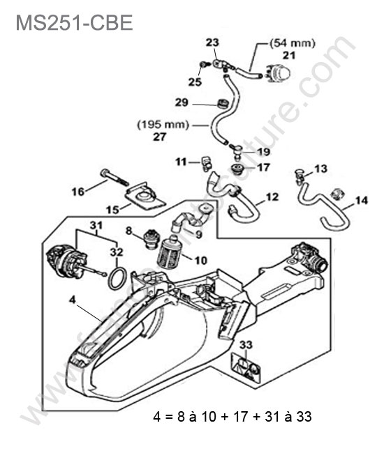 Reservoir STIHL MS251-CBE