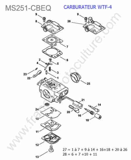 STIHL - MS251-CBEQ : Carburateur wtf-4