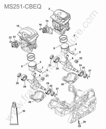 STIHL - MS251-CBEQ : Cylindre / piston