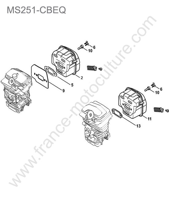 Silencieux STIHL MS251-CBEQ