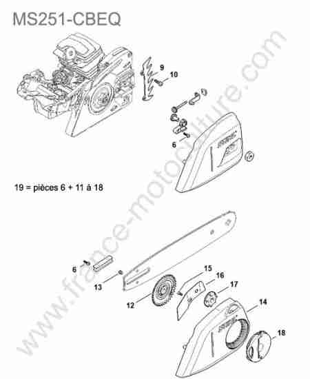 STIHL - MS251-CBEQ : Tendeur chaine