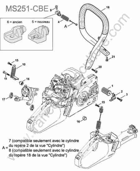 STIHL - MS251 : Poignee