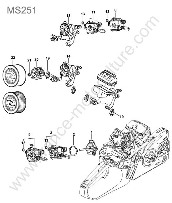 Filtre a air STIHL MS251