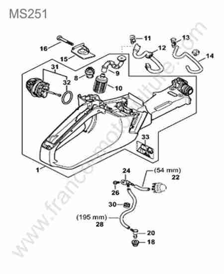 STIHL - MS251 : Reservoir