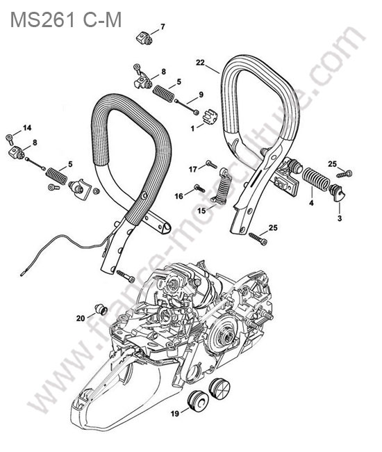 Poignee STIHL MS261-CM