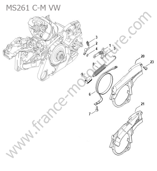 Frein chaine STIHL MS261-CMVW