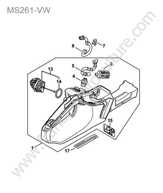 Reservoir STIHL MS261-VW