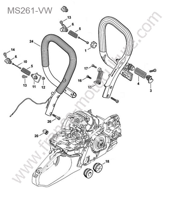 Poignee STIHL MS261-VW