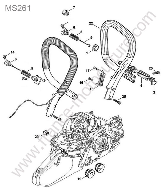 Poignee STIHL MS261