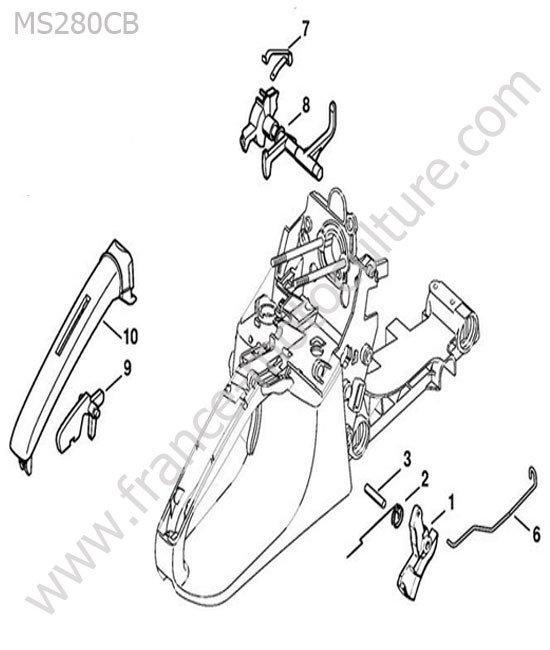 Commande gaz STIHL MS280-CB