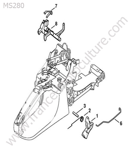 Commande gaz STIHL MS280