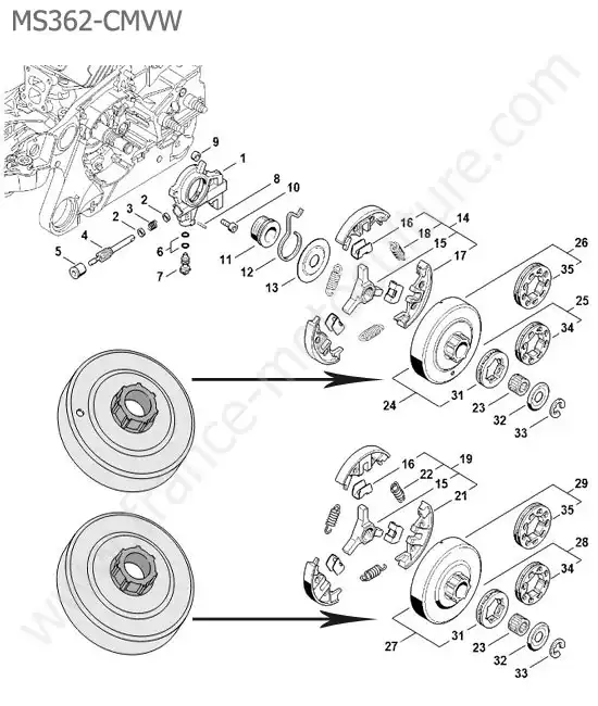 Embrayage STIHL MS362-CMVW